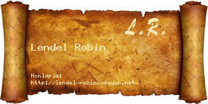 Lendel Robin névjegykártya